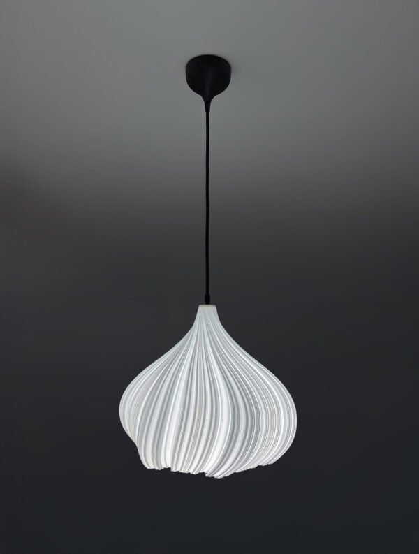"Smokva White" Wavy Bell Lampshade