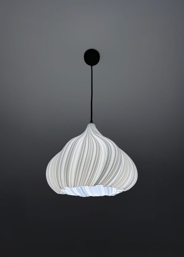 "Smokva White" Wavy Bell Lampshade