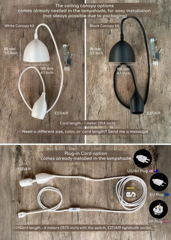 "Bud White" - Japandi Lightshade