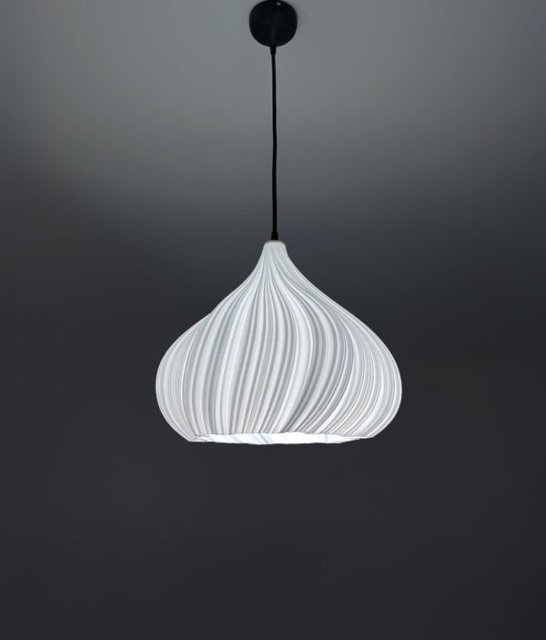 "Smokva White" Wavy Bell Lampshade