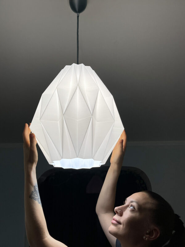 "Bud White" - Japandi Lightshade