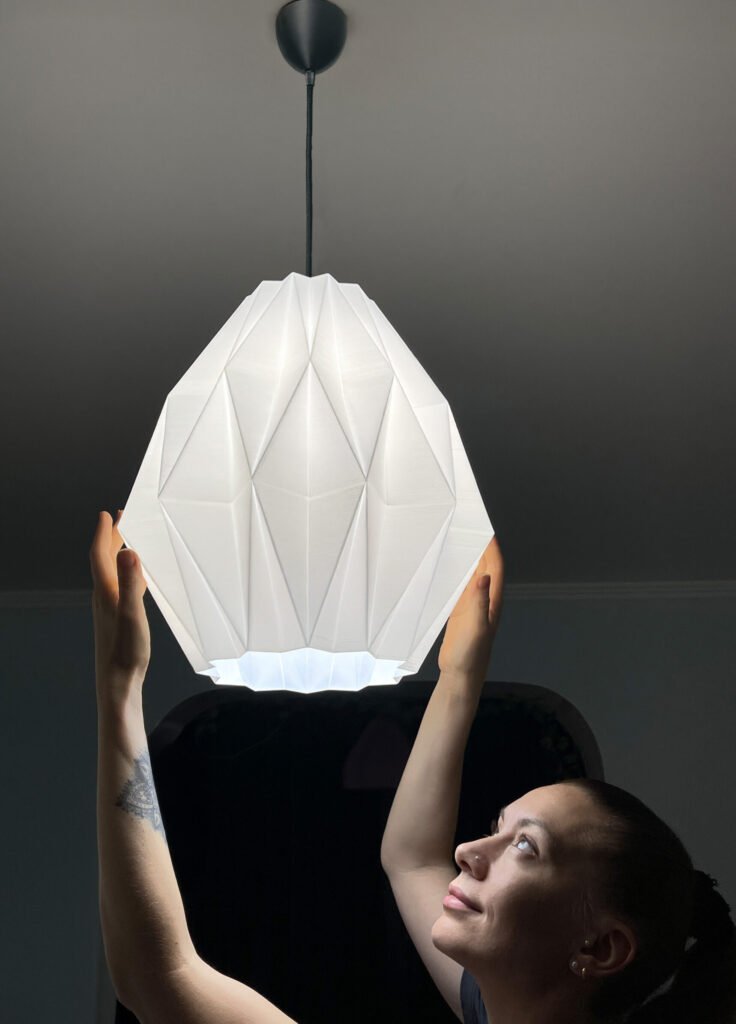 BUD Pure White Japandi Pendant Light