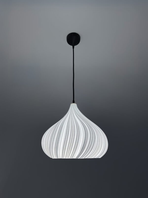 "Smokva White" Wavy Bell Lampshade