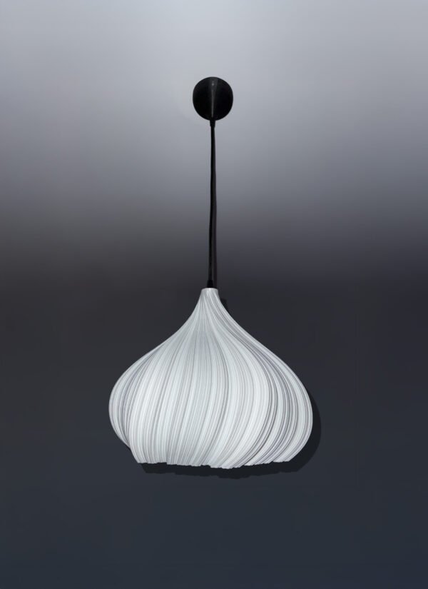 "Smokva White" Wavy Bell Lampshade
