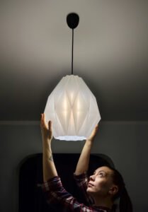 BUD Soft Ivory Japandi Pendant Lampshade