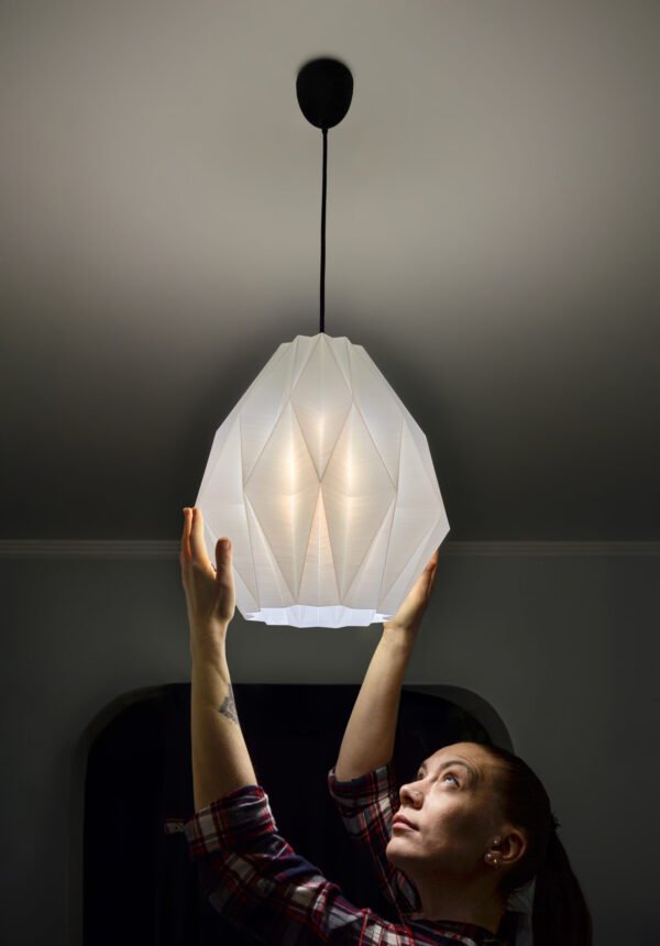 BUD Soft Ivory Japandi Pendant Lampshade