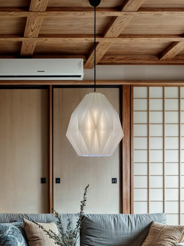 BUD Soft Ivory Japandi Pendant Lampshade