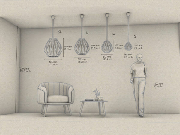 "Bud White" - Japandi Lightshade