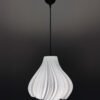 "Jelly in Wihte Silk" - Wavy Pendant Lampshade