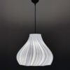 "Jelly in Wihte Silk" - Wavy Pendant Lampshade