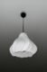 JELLY Pure White Pendant Lampshade with light off bottom view JELLY Wavy Pure White Pendant Lampshade