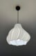 JELLY Pure White Pendant Lampshade with light on bottom view JELLY Wavy Pure White Pendant Lampshade