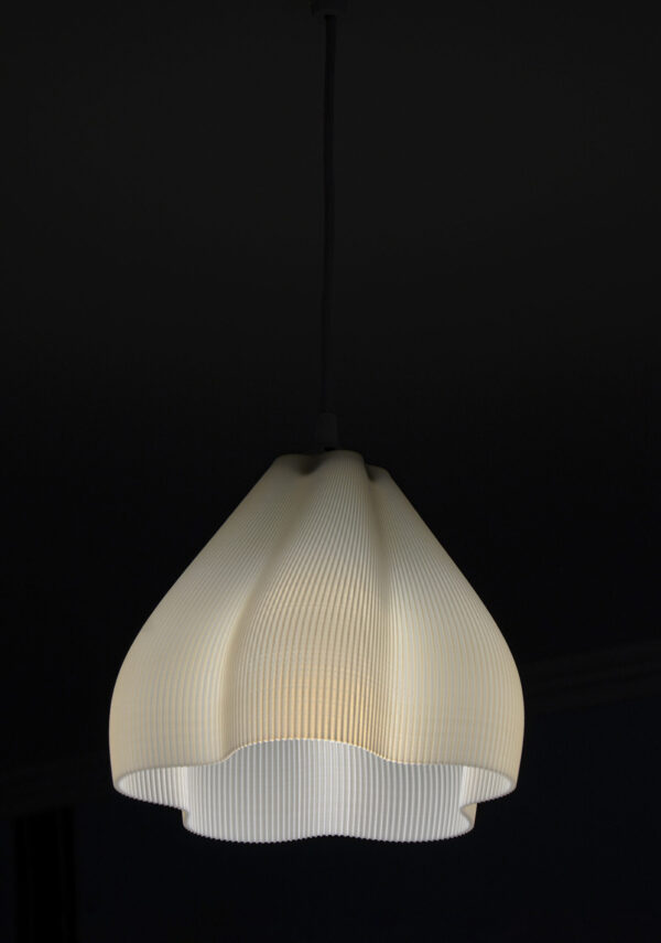 "Fiora in Pearl" - Stripped Pendant Lampshade