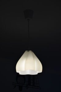 DSC_8494 FIORA Ivory Striped Pendant Lampshade