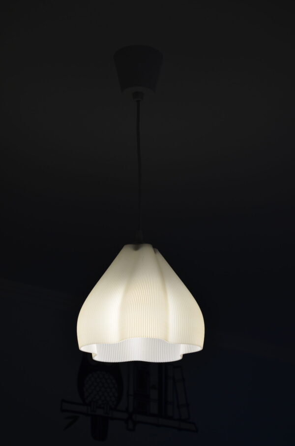 "Fiora in Pearl" - Stripped Pendant Lampshade