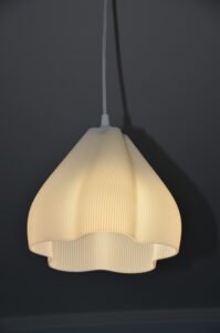 DSC_8620 FIORA Ivory Striped Pendant Lampshade