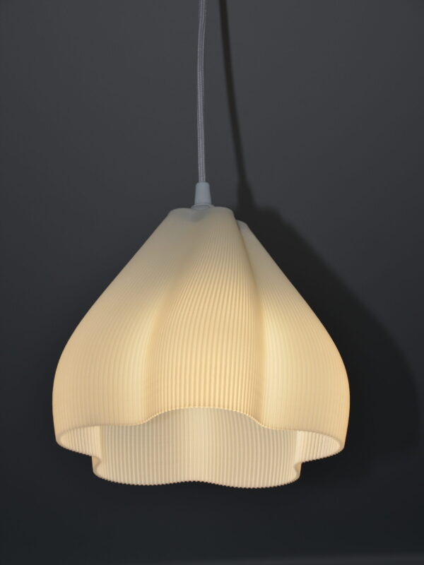 "Fiora in Pearl" - Stripped Pendant Lampshade