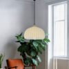 "Lokk in beige" Cream Dome Ribbed Lamp Shade