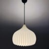 "Lokk in beige" Cream Dome Ribbed Lamp Shade