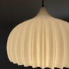"Lokk in beige" Cream Dome Ribbed Lamp Shade