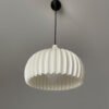 "Lokk in beige" Cream Dome Ribbed Lamp Shade