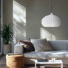 ONION Pure White Pendant Light Shade Room Cozy living room with modern decor with white pendant lamp