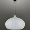 ONION Pure White Pendant with light off side view ONION Pure White Pendant Light Shade