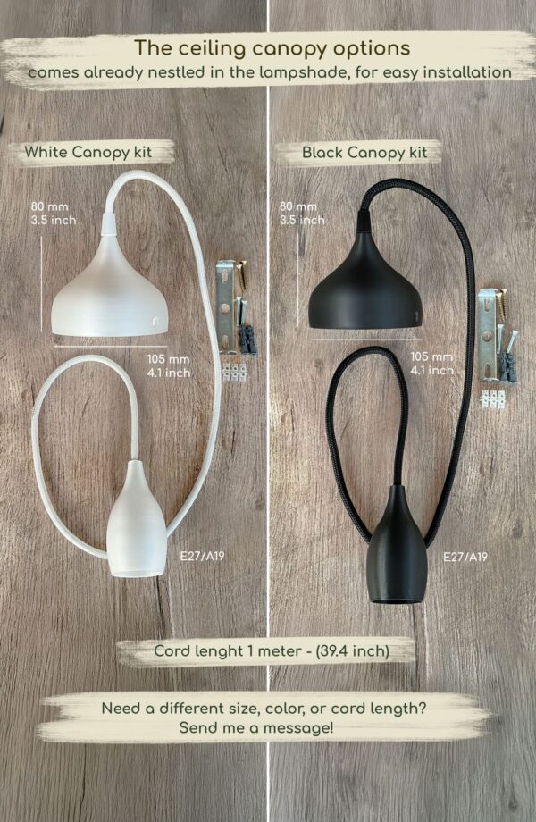 ONION Carbon Black Pendant Light Shade