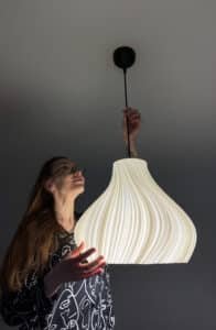 Elegant pendant lamp with soft curves
