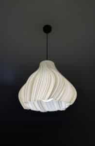 Elegant swirled ivory pendant light