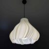 Elegant swirled ivory pendant light