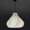 Elegant pendant light with swirling design