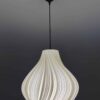 Elegant ivory pendant light fixture.