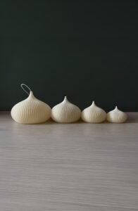 ONION Soft Ivory color Pendant Light Shade all sizes Cozy living room with modern decor