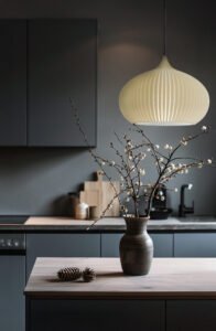 ONION Soft Ivory color Pendant Light Shade dark kitchen Modern bedroom with soft color palette