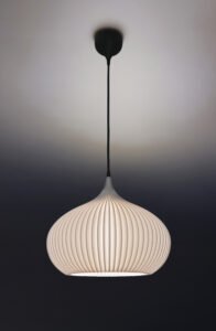 ONION Soft Ivory color Pendant Light Shade with light 1 ONION Soft Ivory Pendant Light Shade