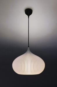 ONION Soft Ivory color Pendant Light Shade with light 2 Elegant ivory pendant light fixture.