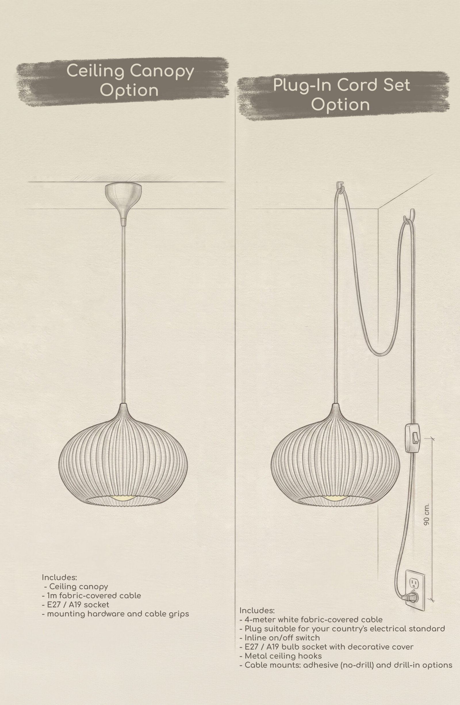 ONION Carbon Black Pendant Light Shade