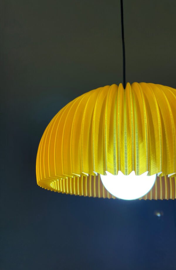 DOME Warm Amber Pendant Lamp Shade Close Up DOME Warm Amber Pendant Lamp Shade