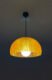 DOME Warm Amber Pendant Lamp Shade With Light On DOME Warm Amber Pendant Lamp Shade