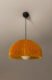 DOME Warm Amber Pendant Lamp Shade with light off bottom view DOME Warm Amber Pendant Lamp Shade