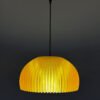 DOME Warm Amber Pendant Lamp Shade with light on Up view DOME Warm Amber Pendant Lamp Shade