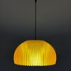 DOME Warm Amber Pendant Lamp Shade with light on Up view DOME Warm Amber Pendant Lamp Shade