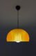 DOME Warm Amber Pendant Lamp Shade with light on side view DOME Warm Amber Pendant Lamp Shade