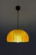 DOME Warm Amber Pendant Lamp Shade with light on side view2 DOME Warm Amber Pendant Lamp Shade