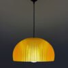 DOME Warm Amber Pendant Lamp Shade with light on side view2 DOME Warm Amber Pendant Lamp Shade