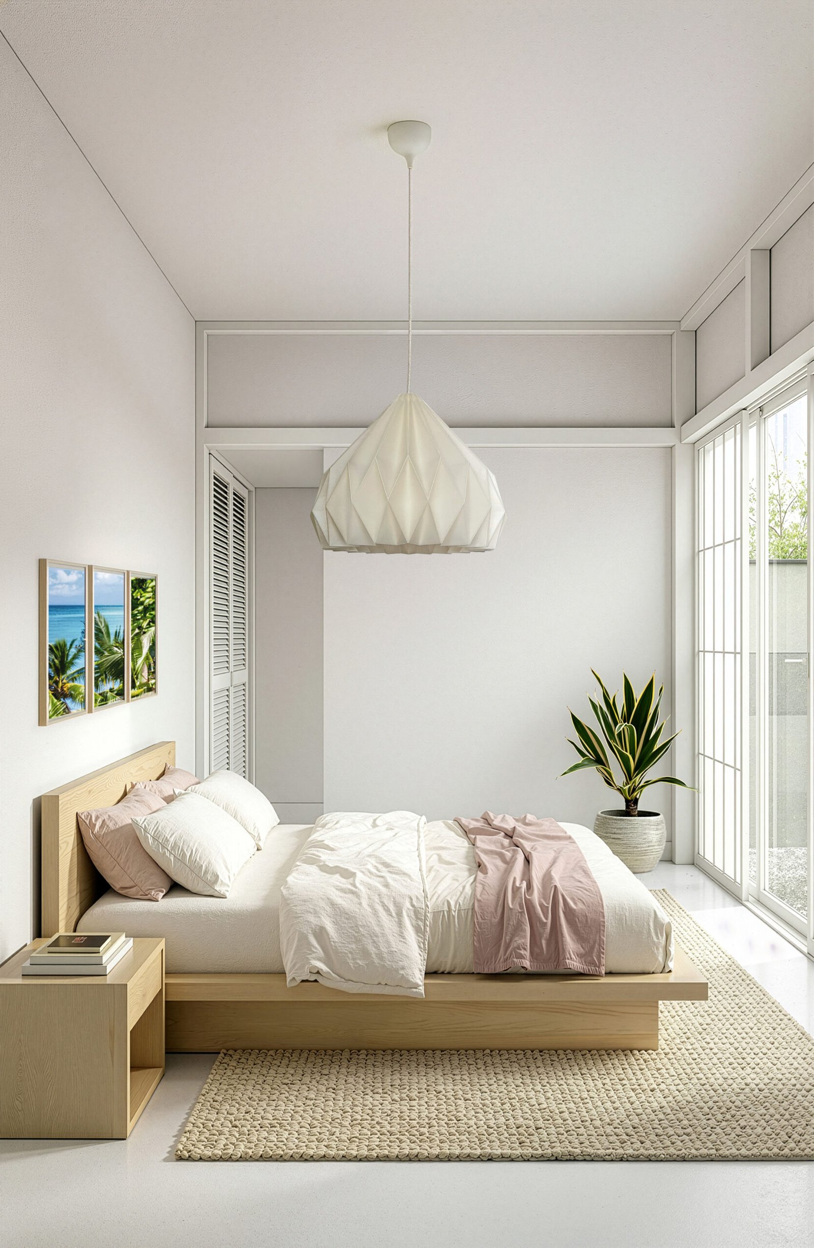 SAIA Ivory Origami Pendant Lightshade