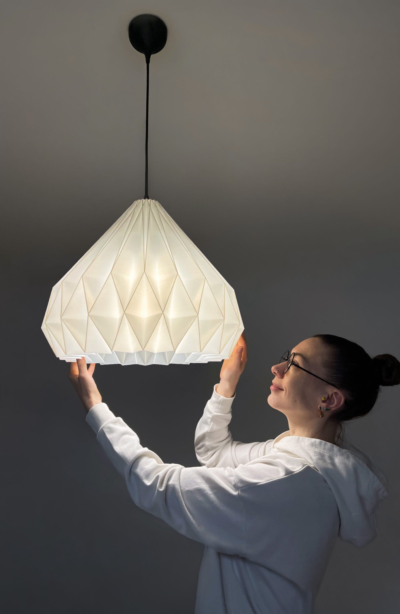 SAIA Ivory Origami Pendant Lightshade
